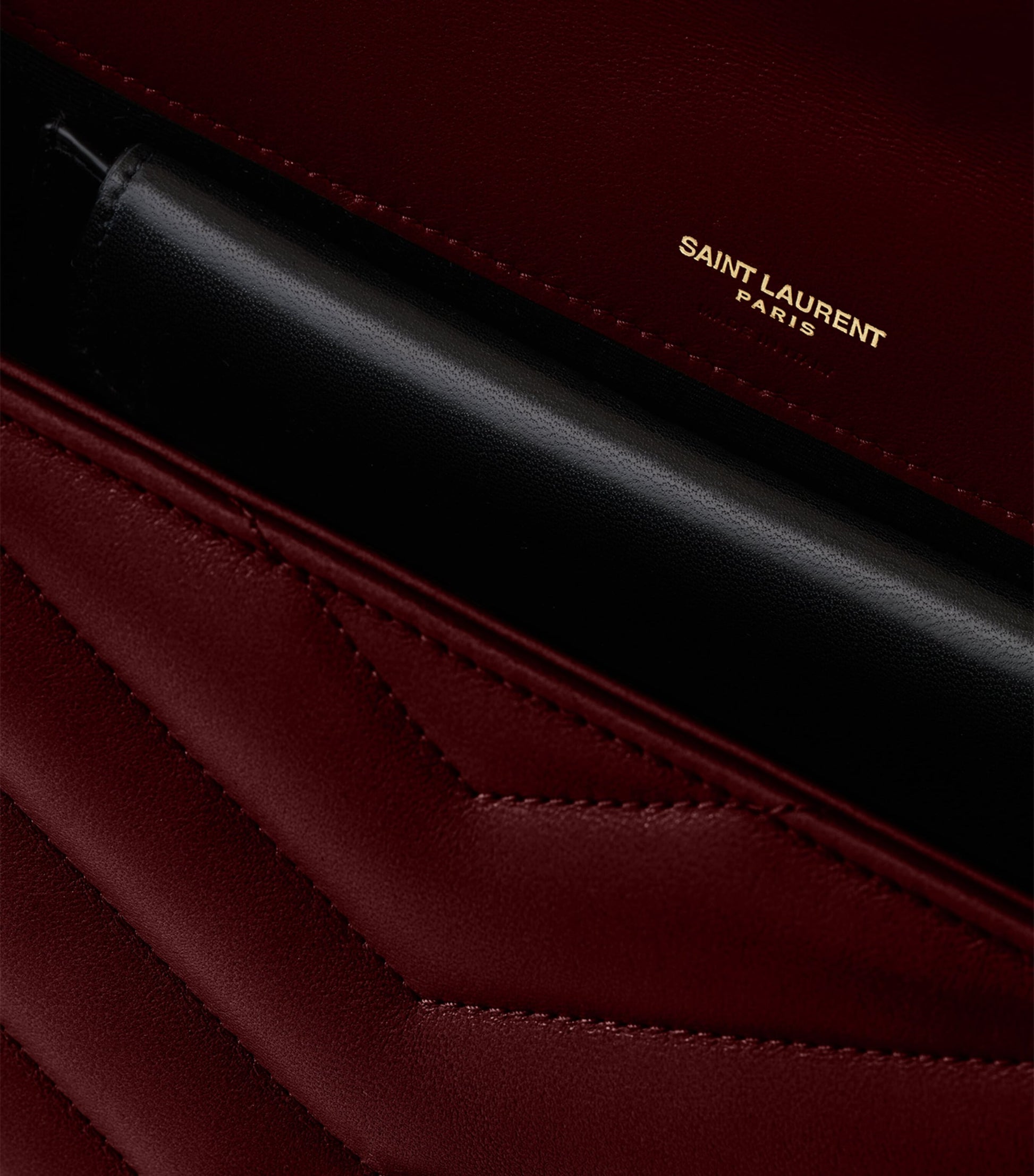 Saint Laurent Burgundy Medium Loulou Shoulder Bag