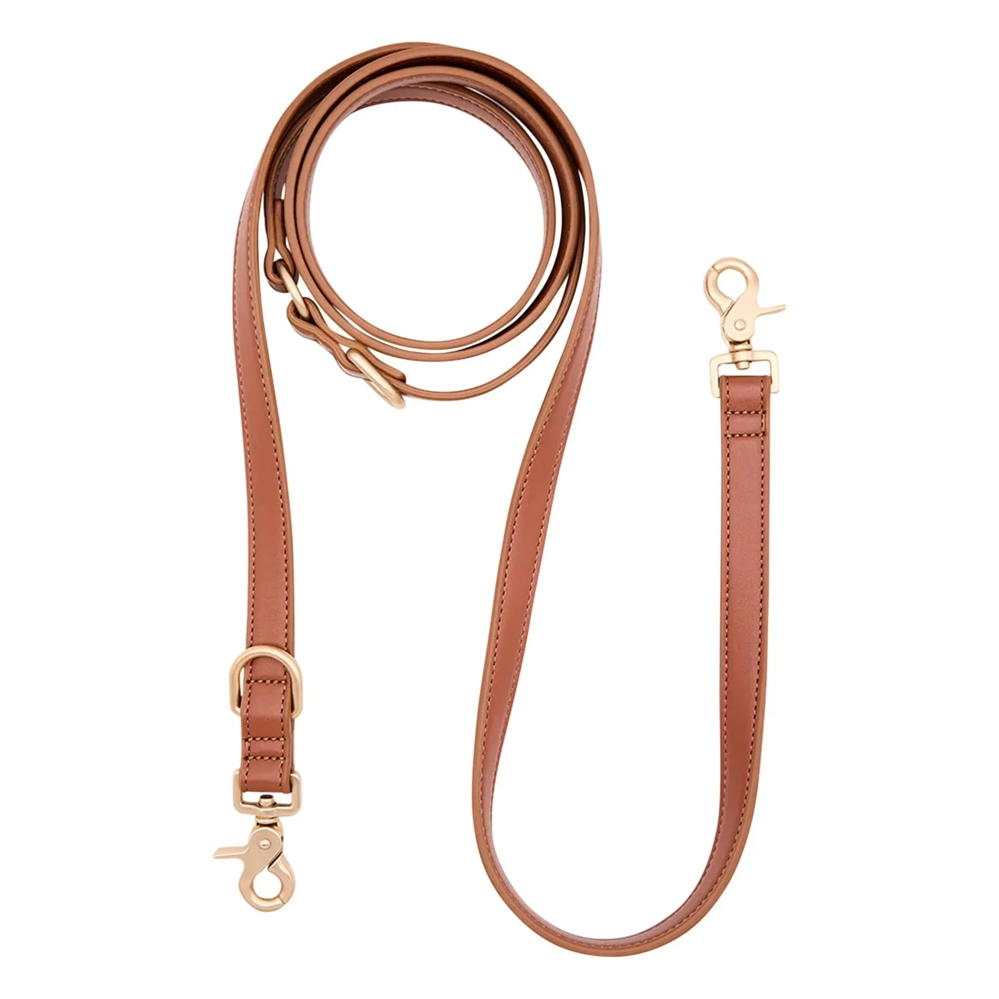 Cafide - 3 position dog leash in vegan leather | Brown