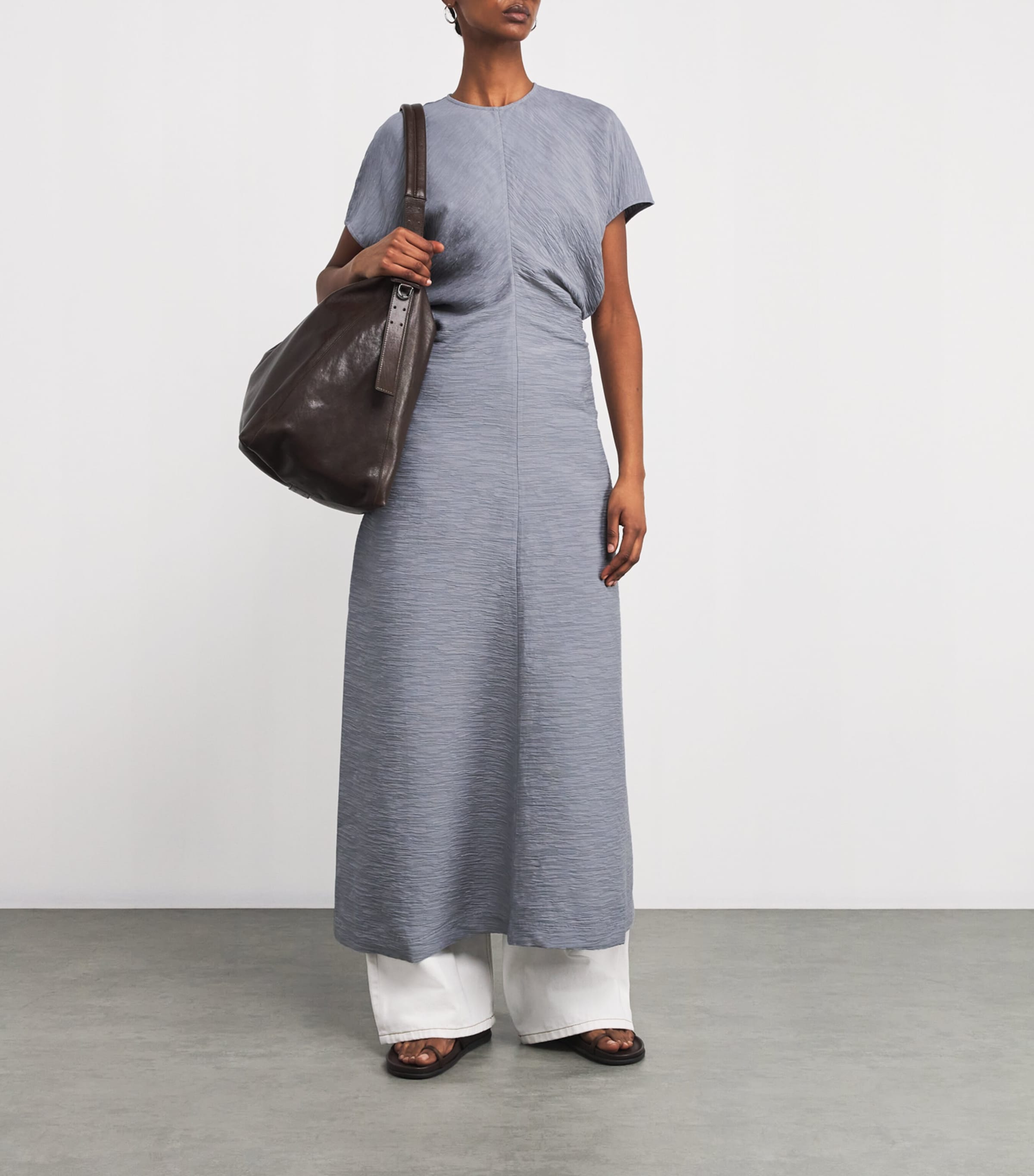 Toteme Blue Slouch-Waist Maxi Dress