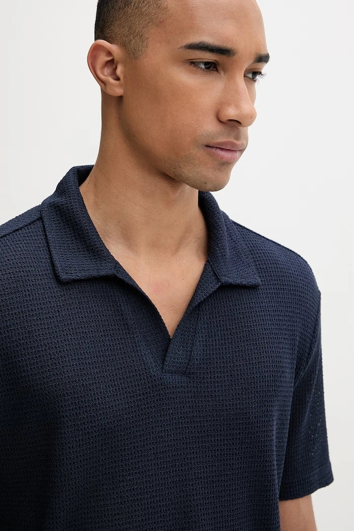 Calvin Klein erkek viskonlu yakalı polo yaka tişört