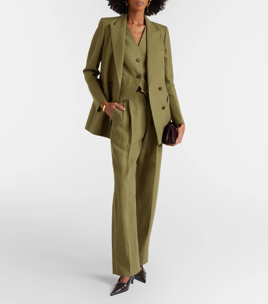 Blazé Milano - Midday Sun linen wide-leg pants