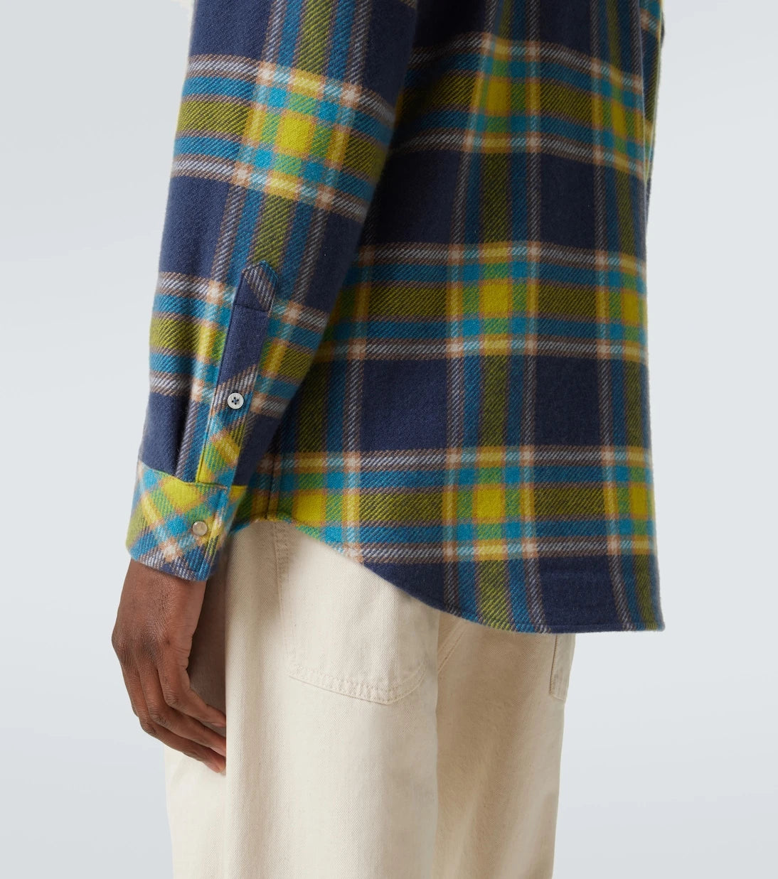God's True Cashmere - قميص كشمير كاروهات بتصميم Explorer مع الكوارتز