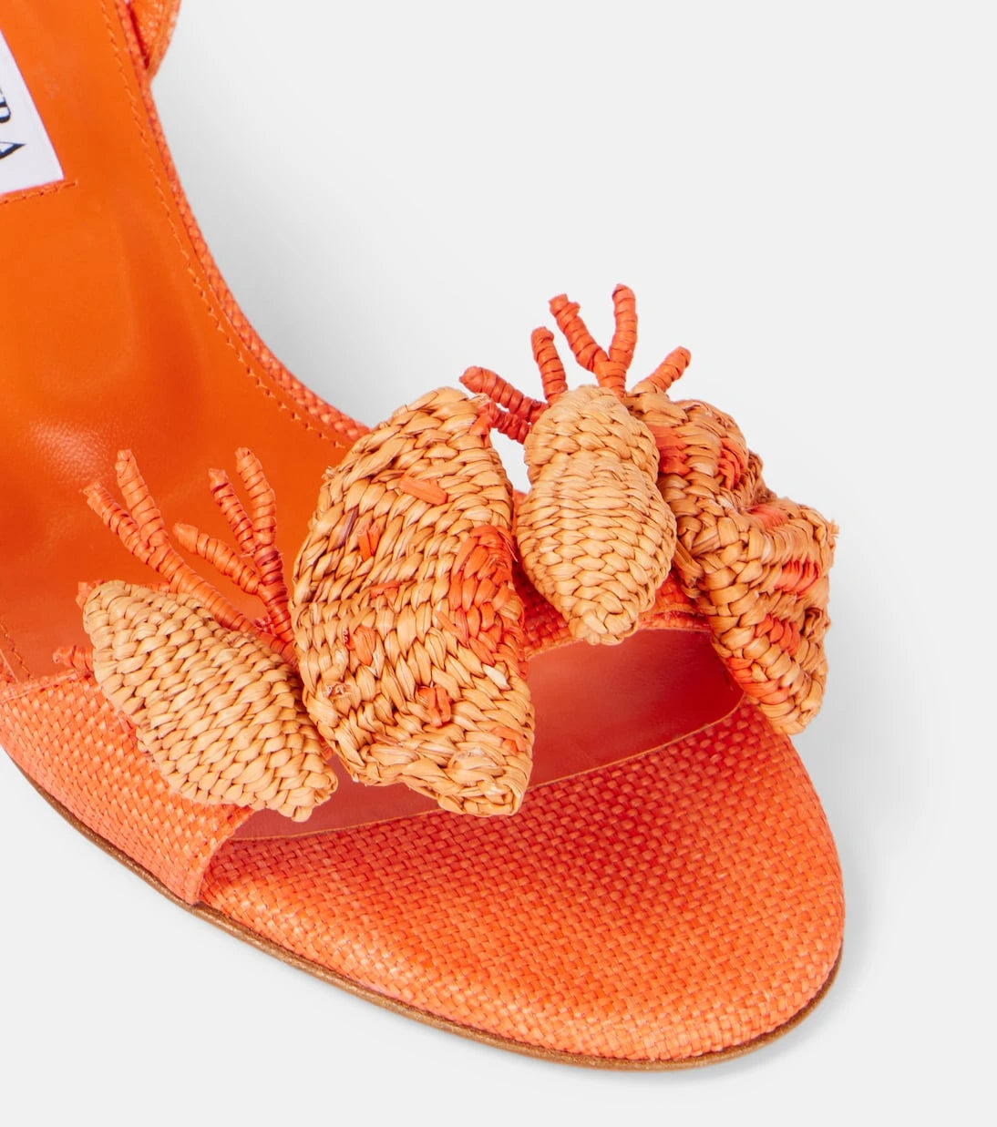 Aquazzura - Marea 50 appliqué leather-trimmed sandals