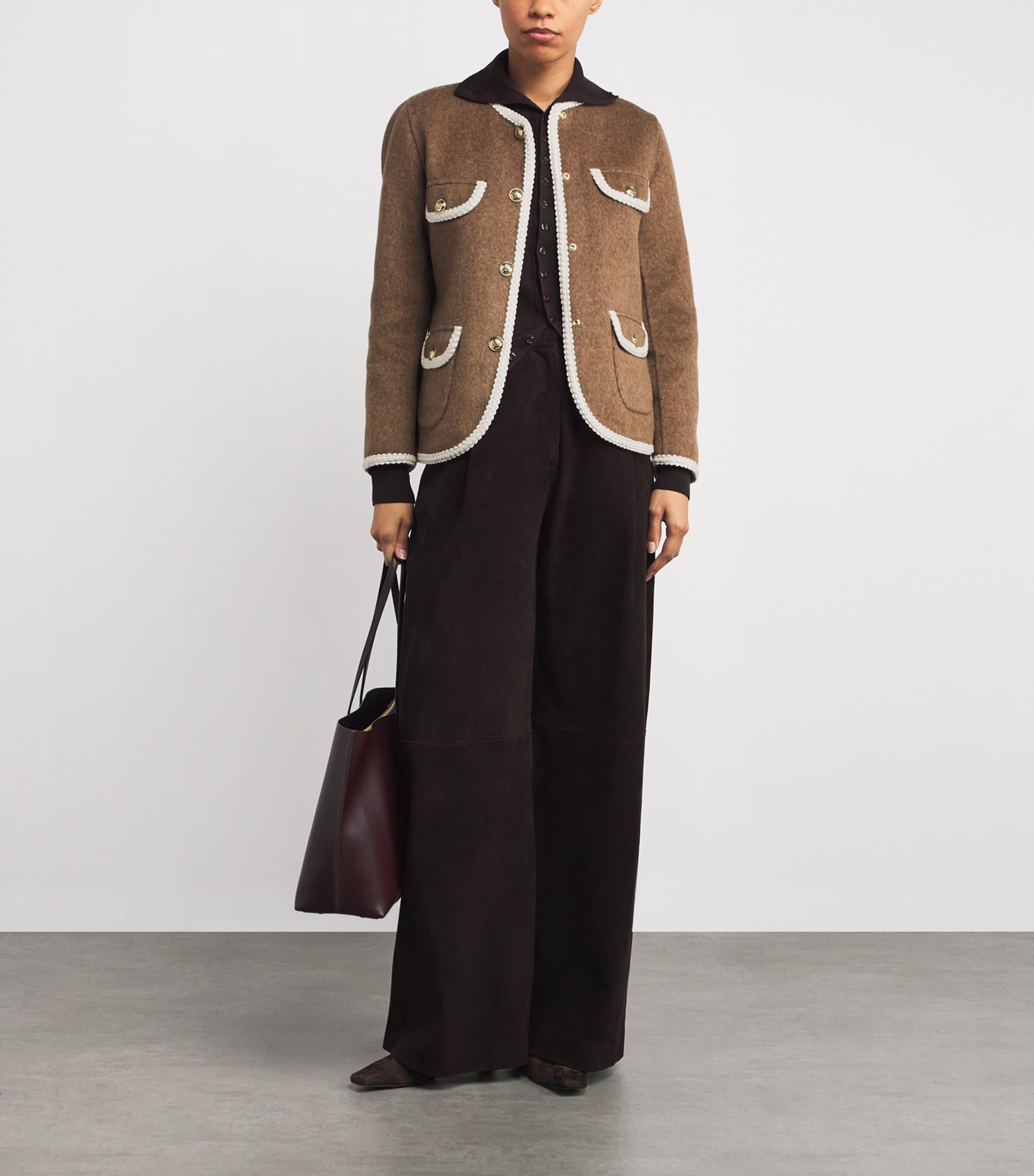 Wool-Blend Double-Faced Jacket DARK BLOND