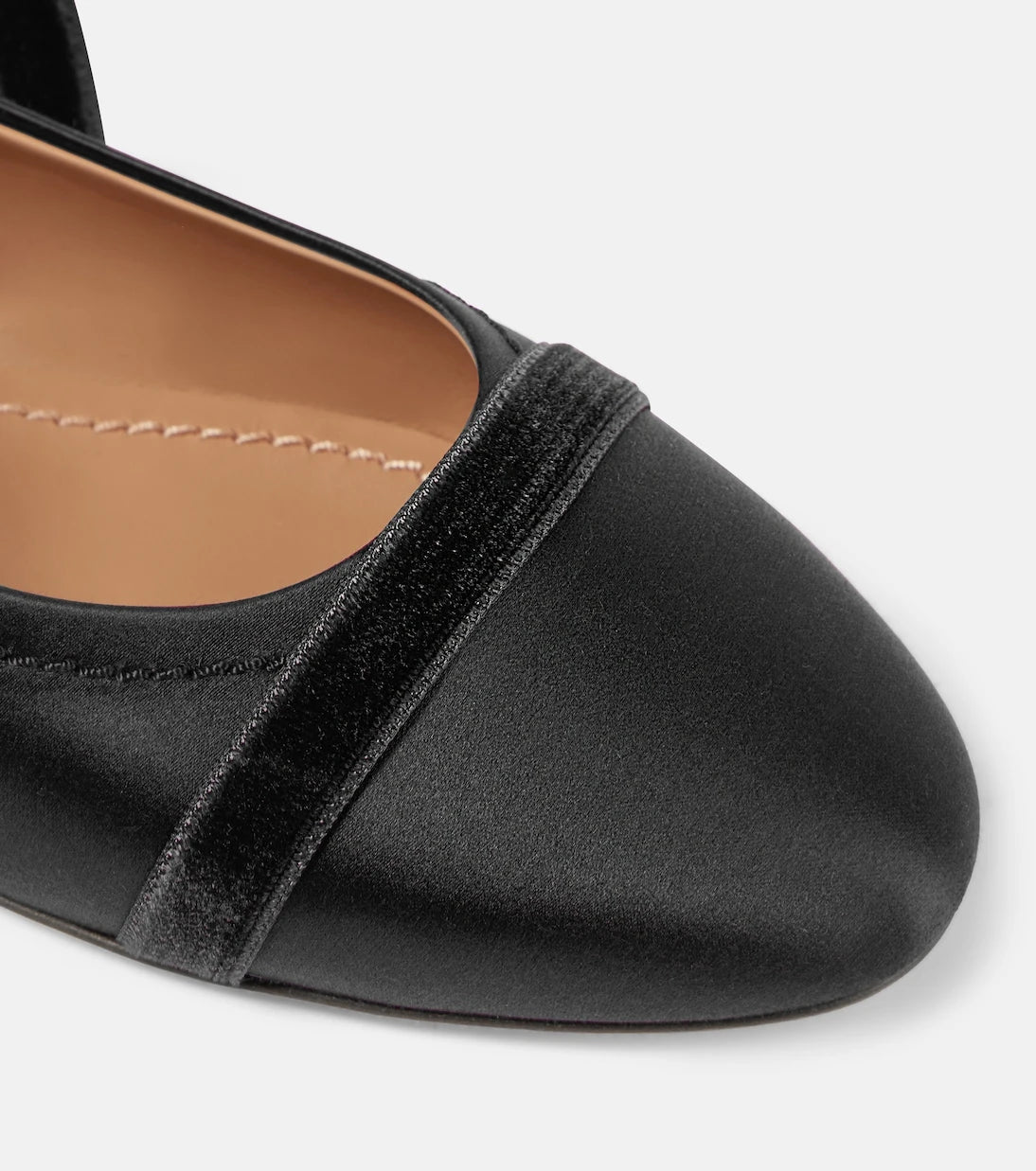 Malone Souliers - Spencer satin ballet flats