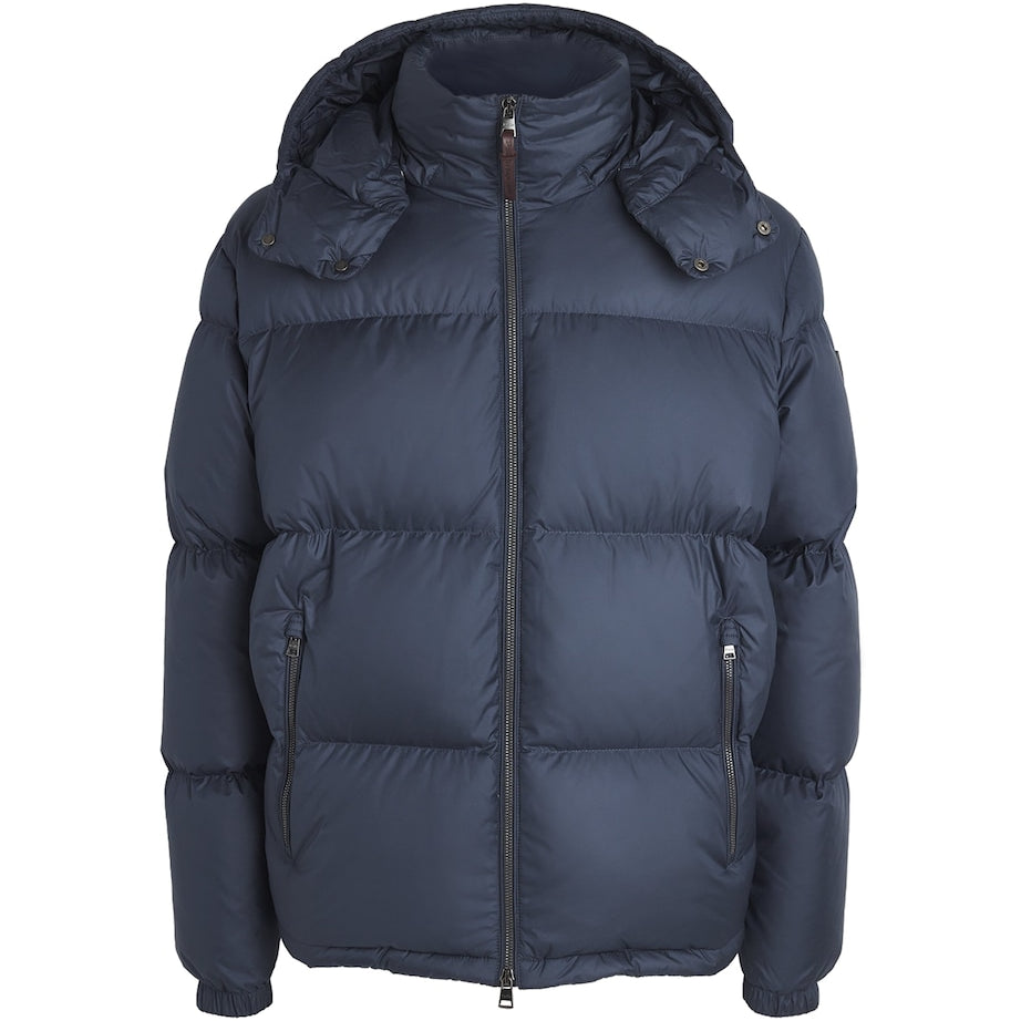 RLX Ralph Lauren Navy Down Detachable-Hood Puffer Jacket