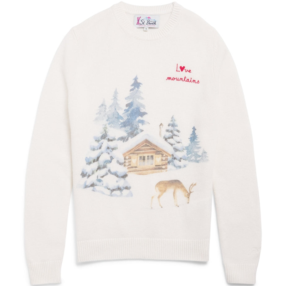 Wool-Blend Winter Scene Sweater (4-14 Years)