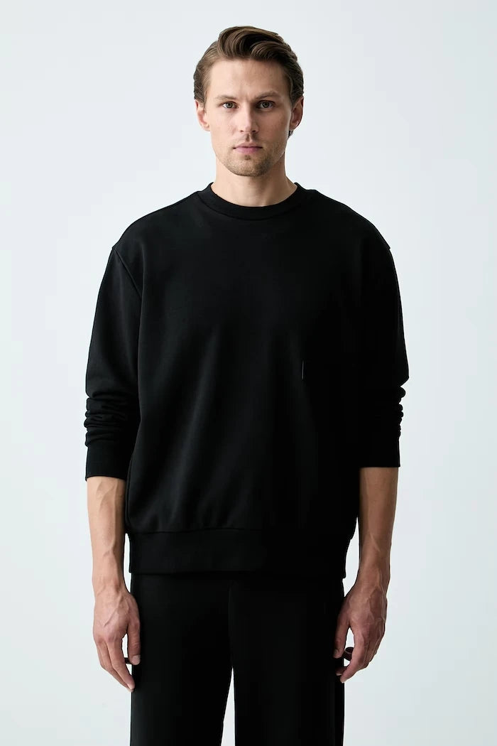 BOSS Green Erkek Pamuklu Sweatshirt SW_Crewneck