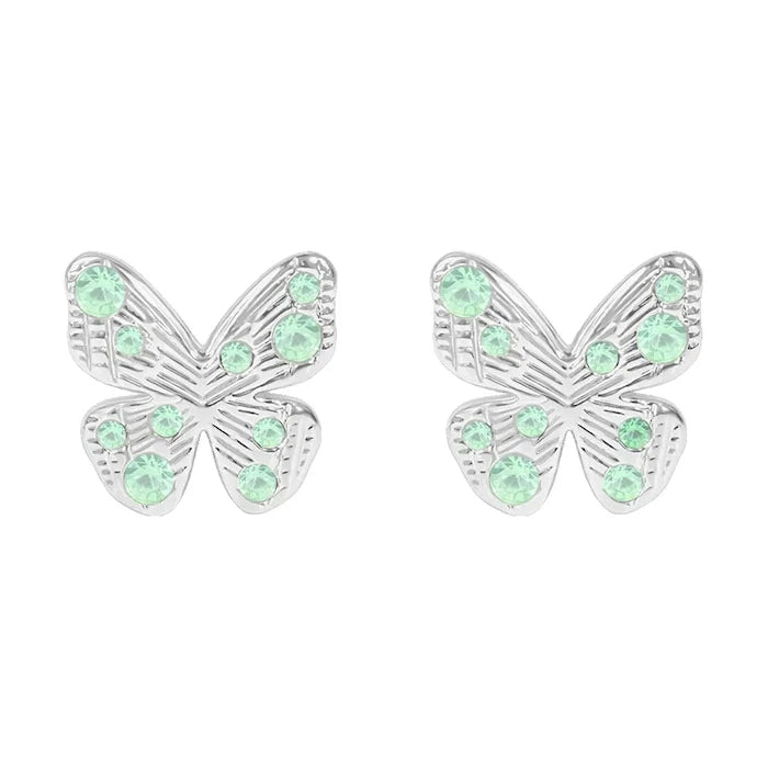 Посребрени обици Lilou Papillon