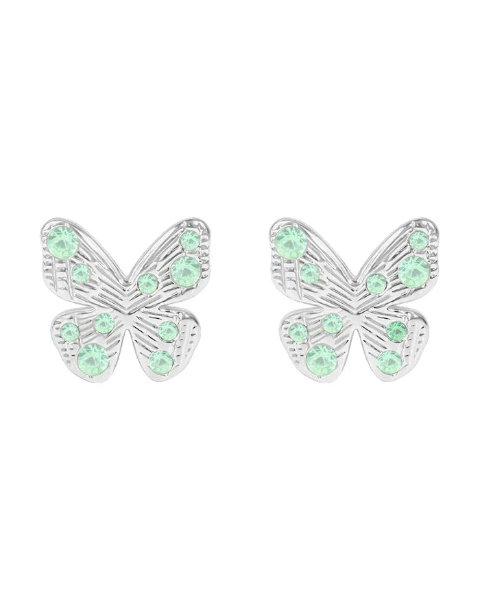 Посребрени обици Lilou Papillon