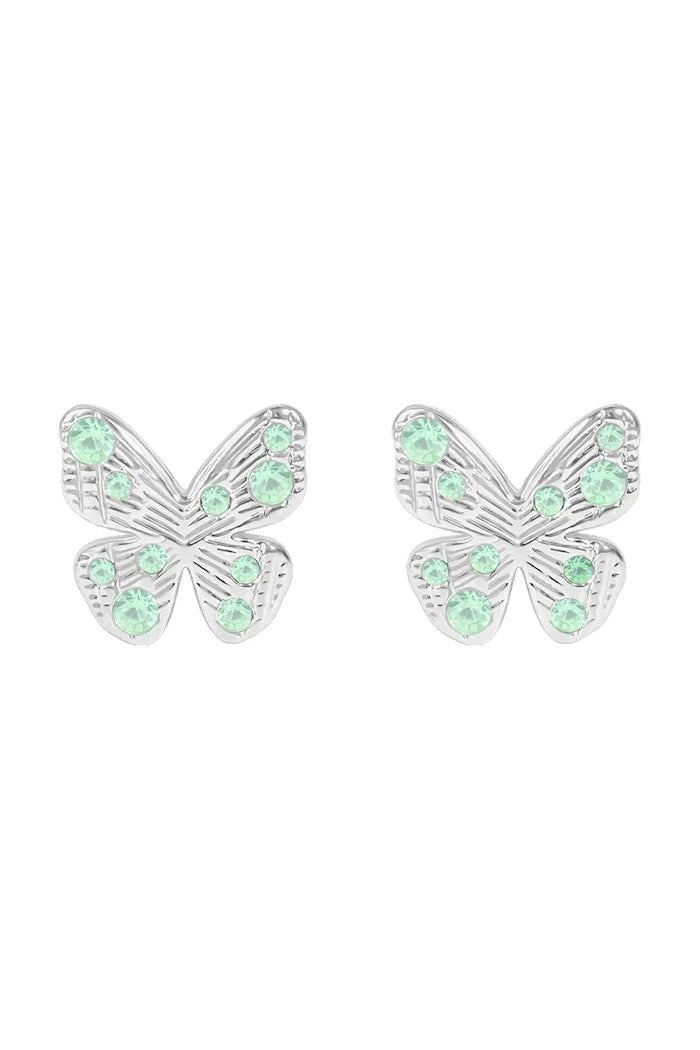 Посребрени обици Lilou Papillon