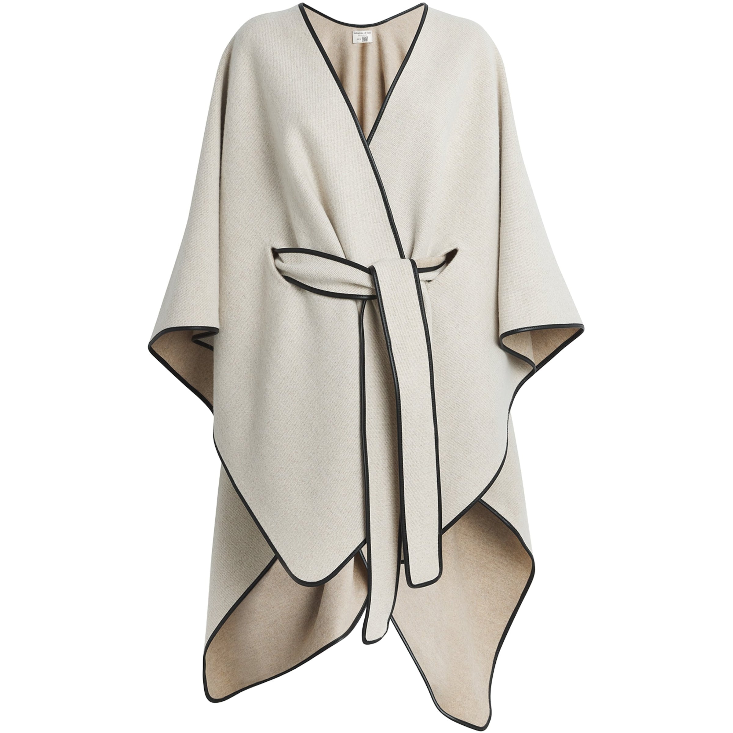 Johnstons Of Elgin Beige Wool-Cashmere Belted Cape