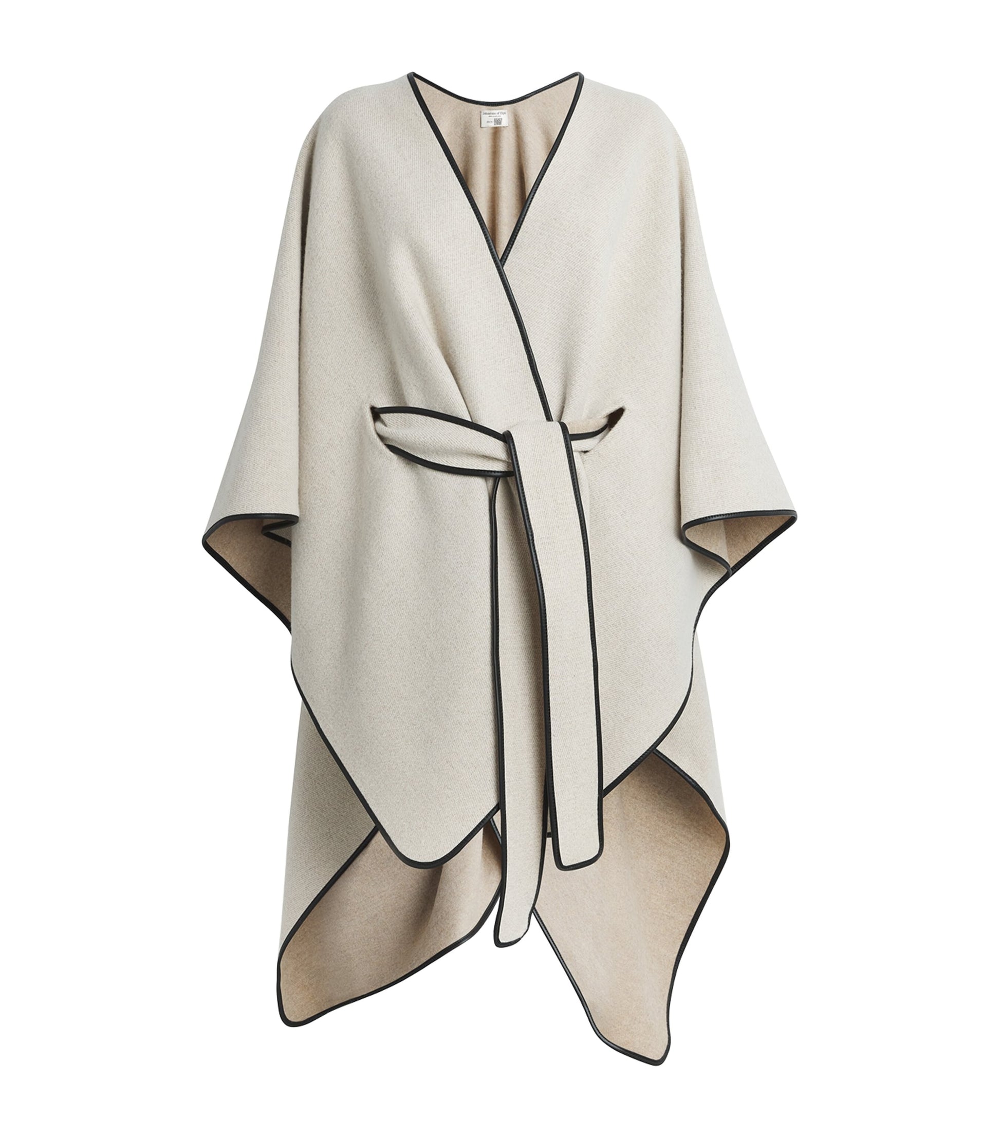 Johnstons Of Elgin Beige Wool-Cashmere Belted Cape