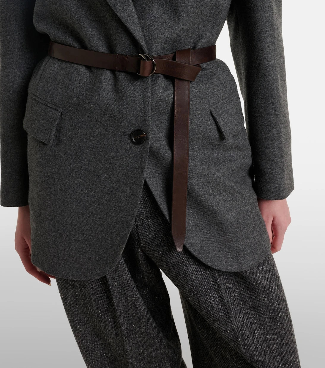 Brunello Cucinelli - Belted wool and cashmere blazer