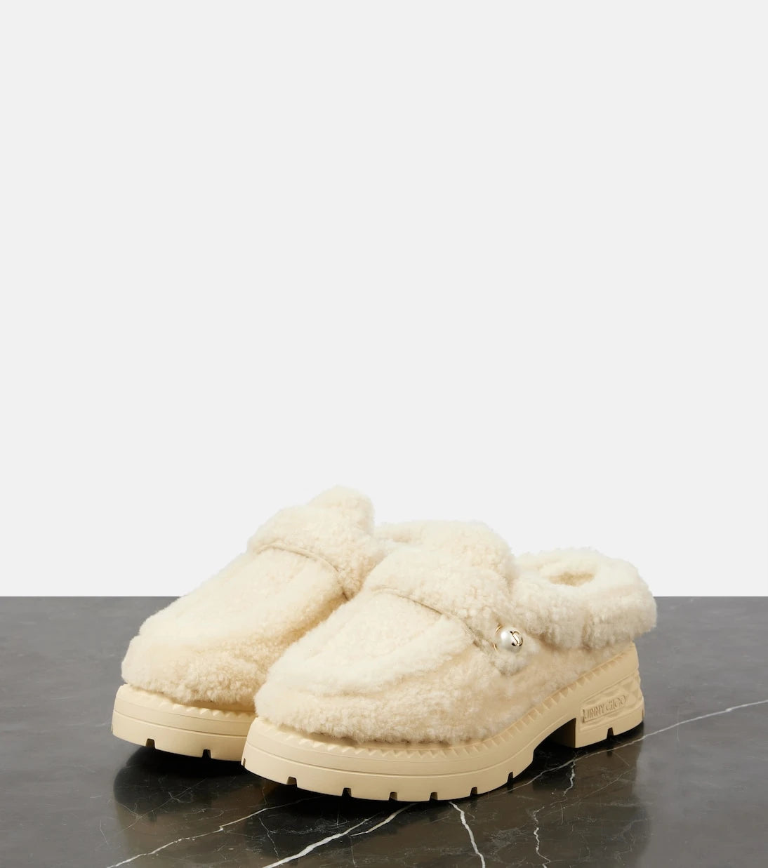 Jimmy Choo - Shea shearling platform mules