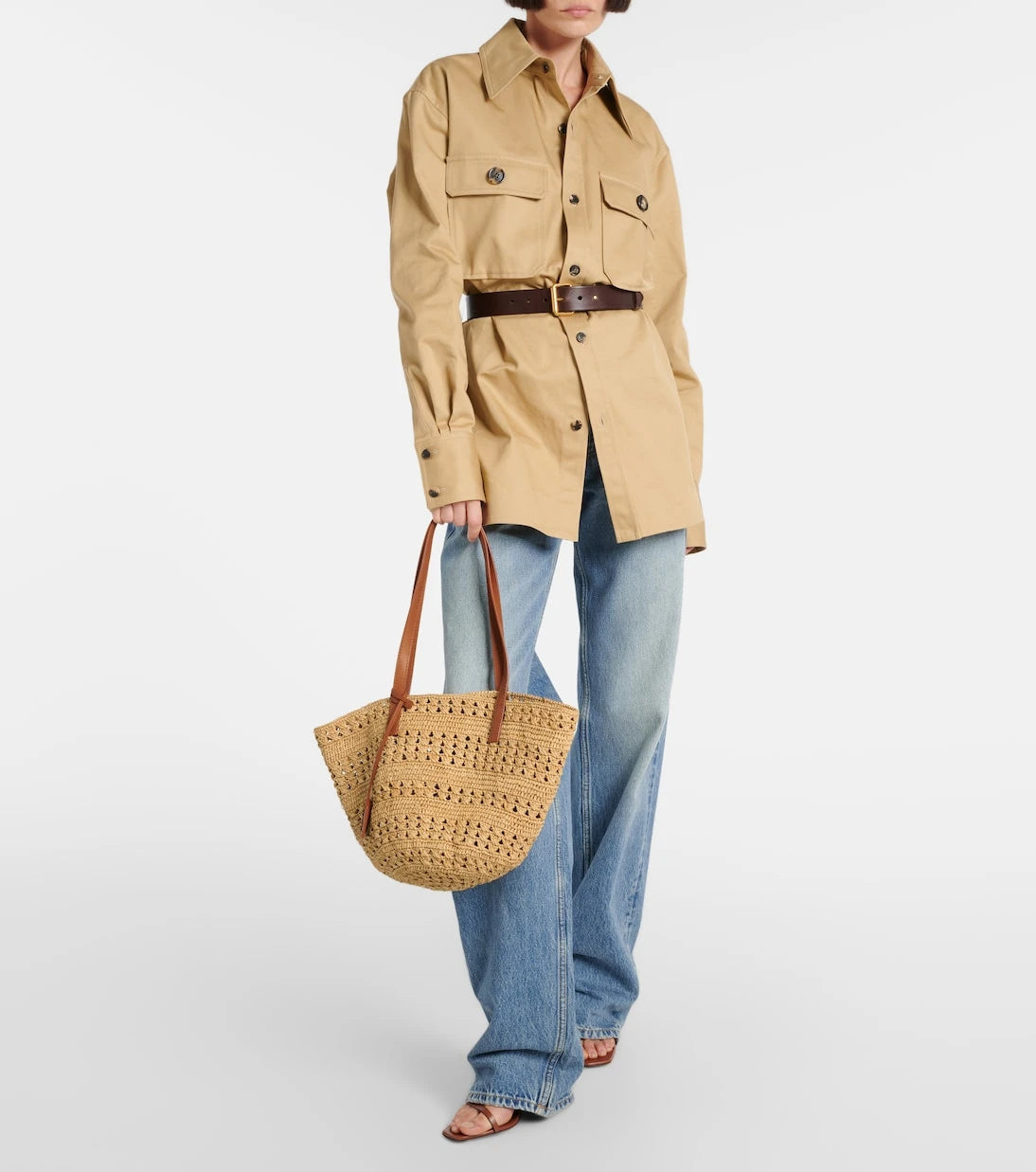 Saint Laurent - Panier Small raffia basket bag