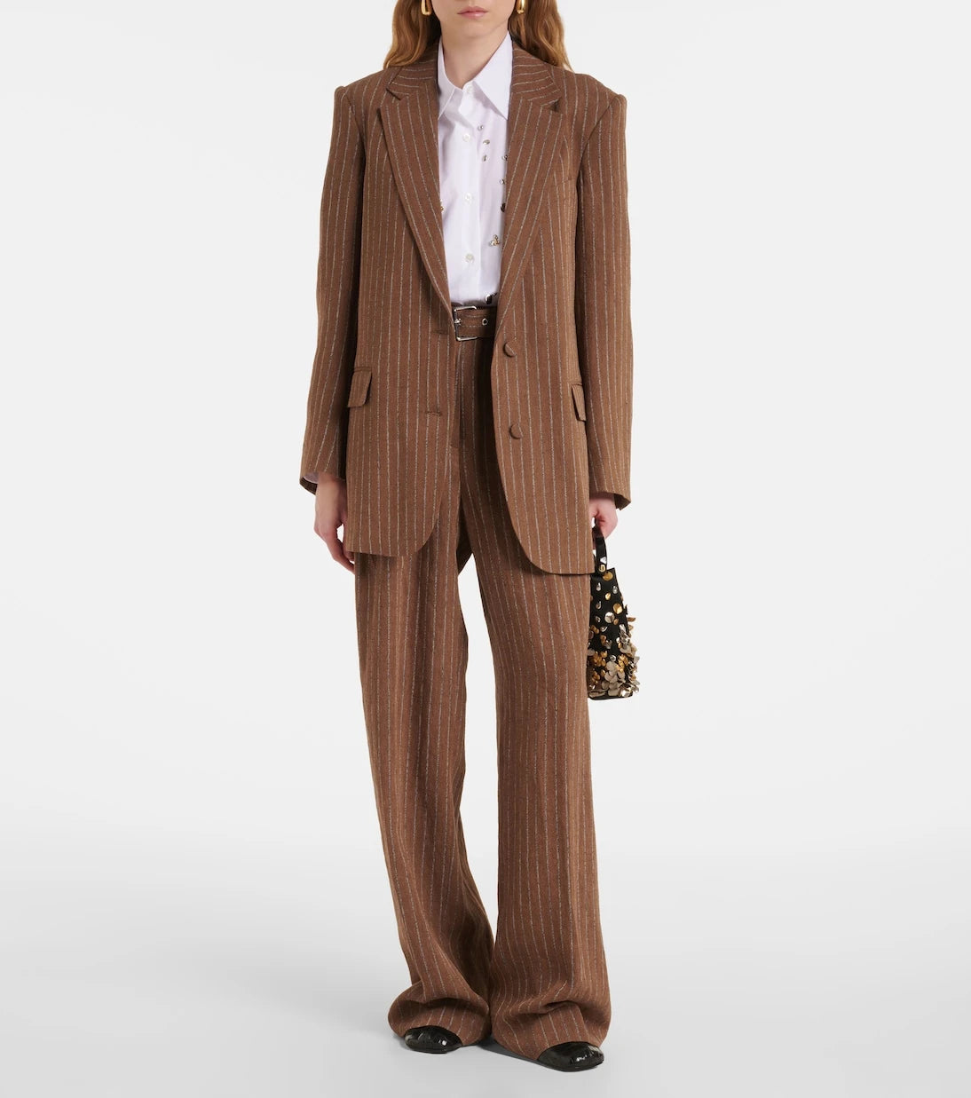 Dries Van Noten - Linen-blend wide-leg pants