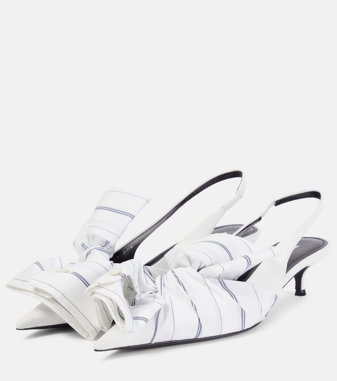 Balenciaga - Knife 40 leather slingback pumps
