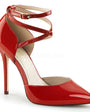 5" Stiletto Red W- Hidden Platform D'Orsay Pump*