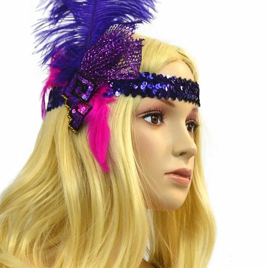Flashy Feather Headband