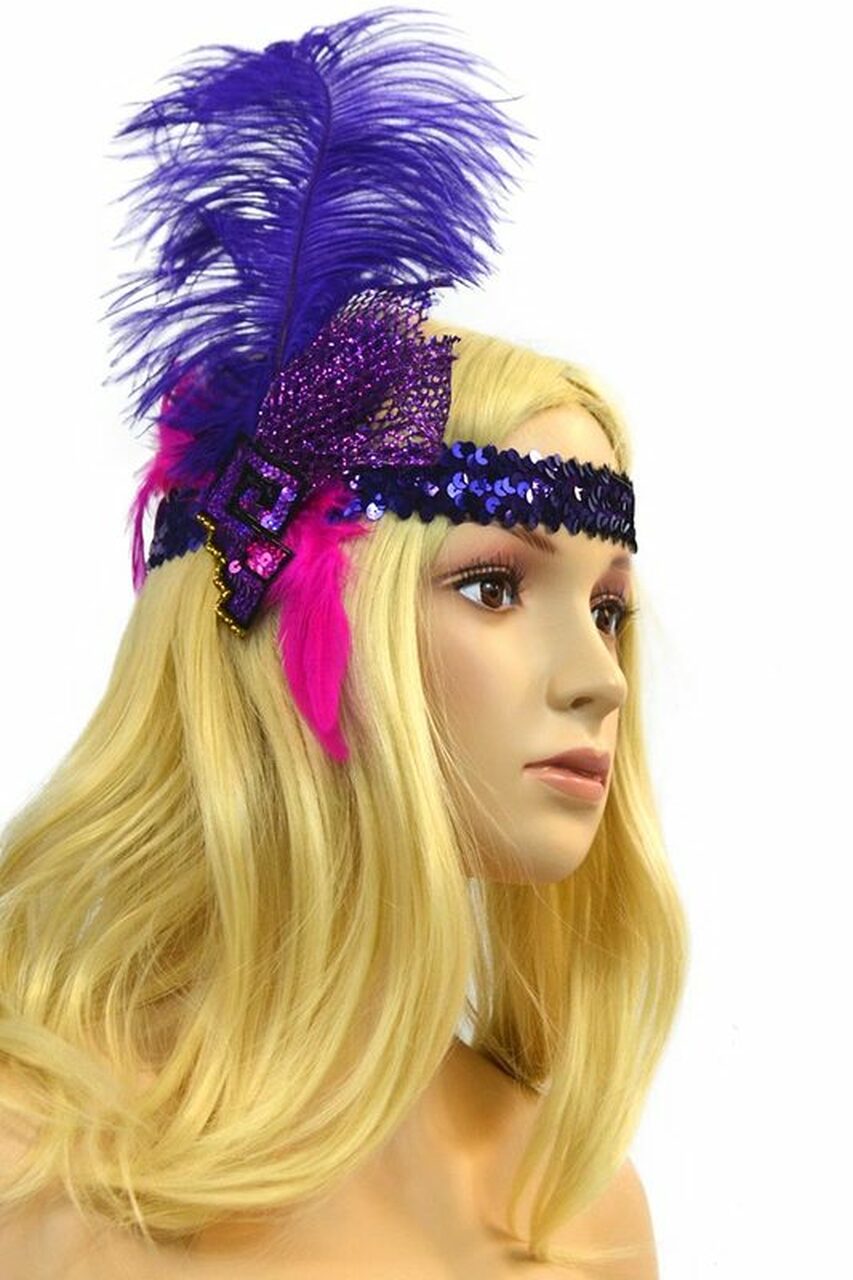 Flashy Feather Headband
