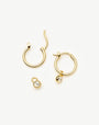 April Birthstone Mini Charm Hoop Earrings | 18ct Gold Vermeil/Crystal Earrings Missoma 
