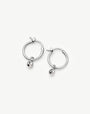 April Birthstone Mini Charm Hoop Earrings | Sterling Silver/Crystal Earrings Missoma 