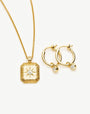April Birthstone Necklace & Charm Earrings Set | 18ct Gold Vermeil/Crystal Necklaces Missoma 