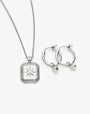 April Birthstone Necklace & Charm Earrings Set | Sterling Silver/Crystal Necklaces Missoma 