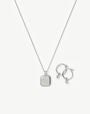 April Birthstone Necklace & Charm Earrings Set | Sterling Silver/Crystal Necklaces Missoma 