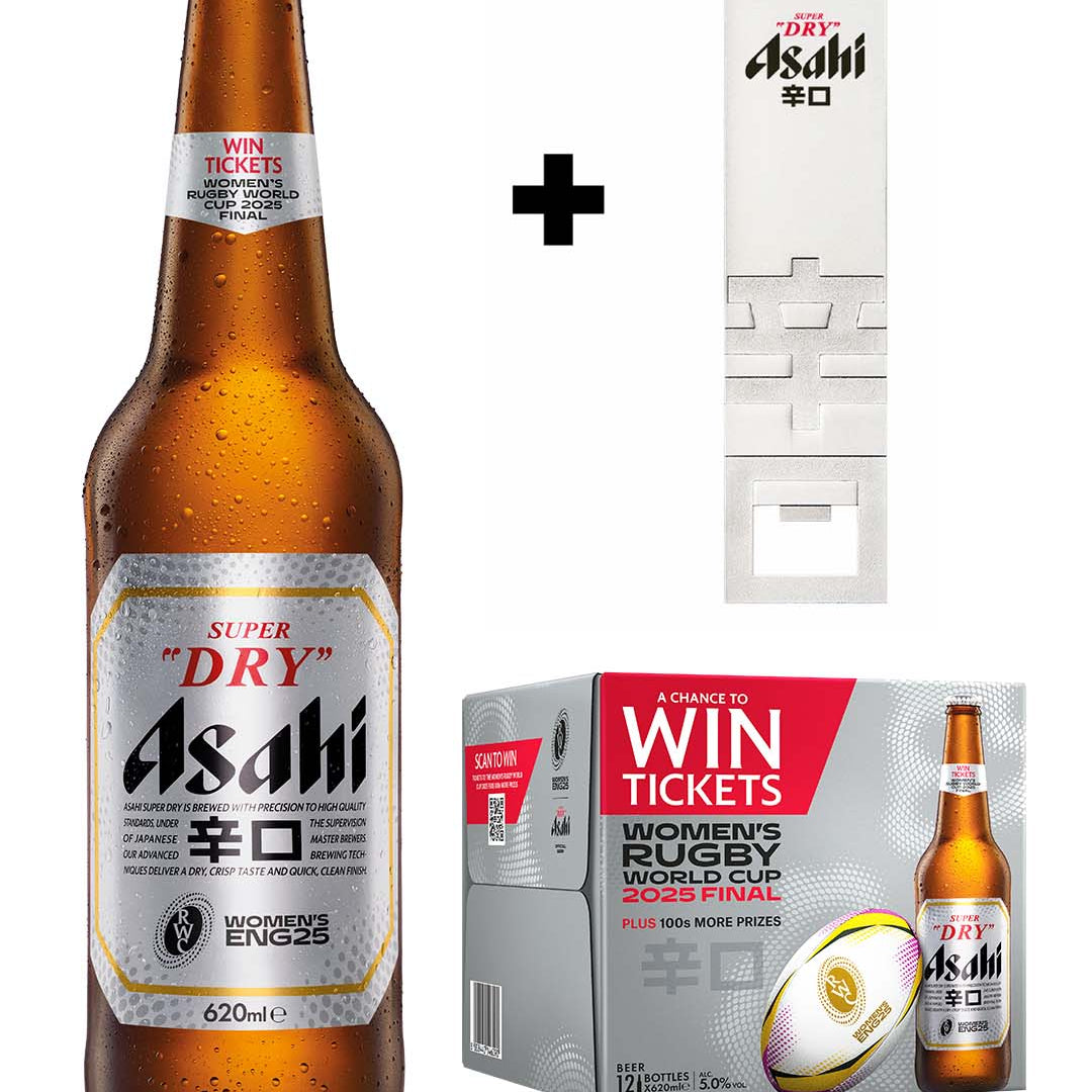 Asahi Super Dry Beer Bottle Multipack, 12 x 620 ml