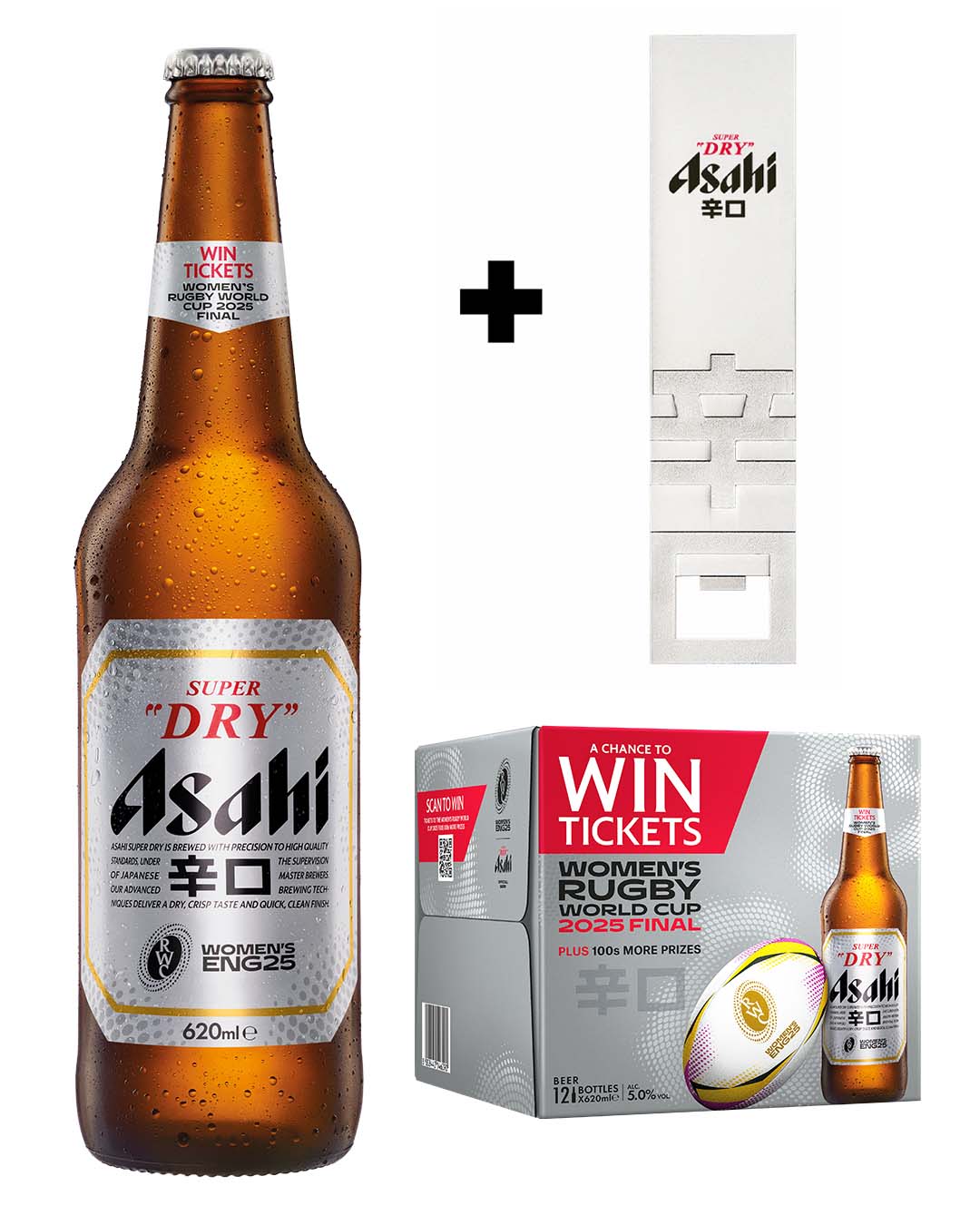 Asahi Super Dry Beer Bottle Multipack, 12 x 620 ml