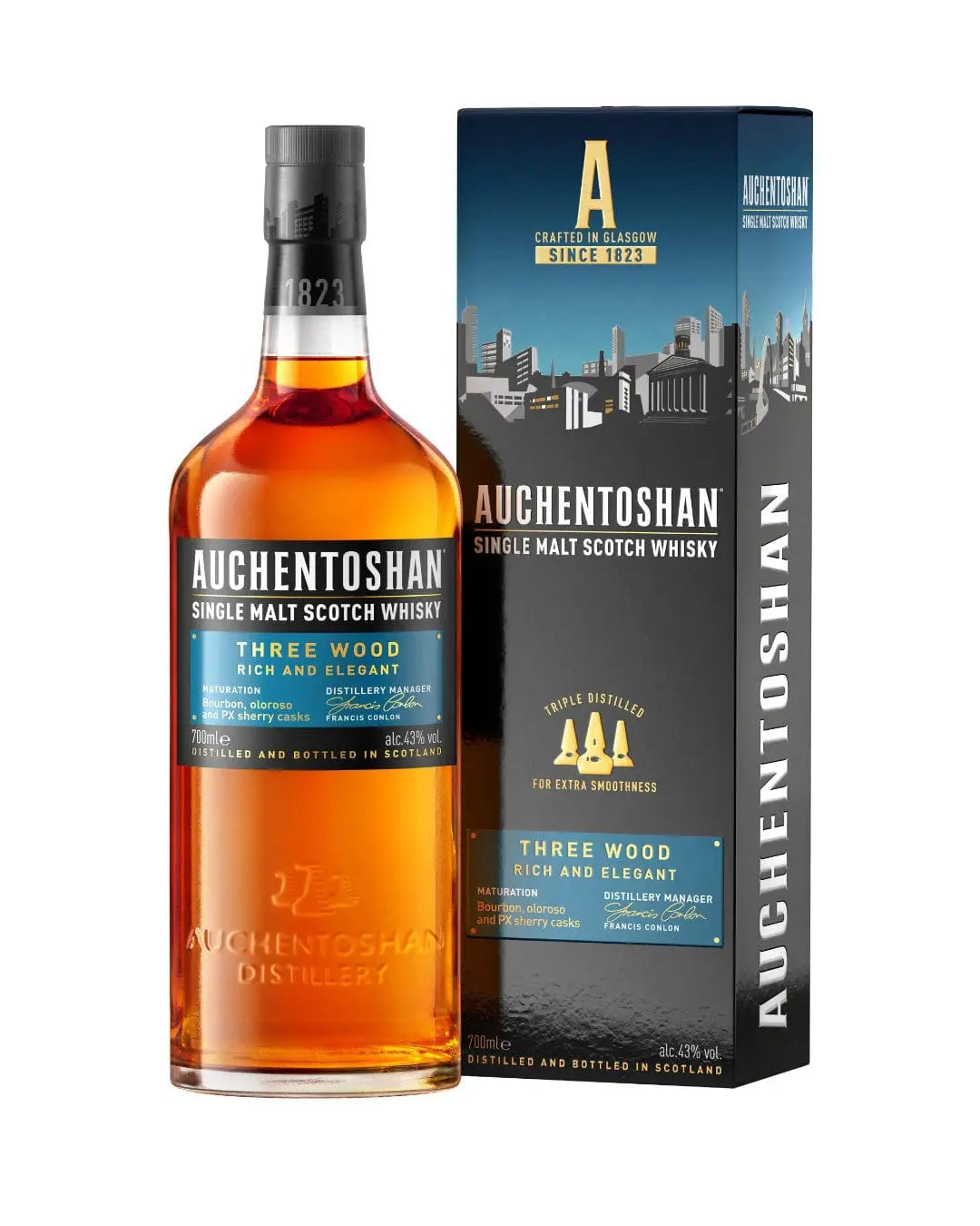 Auchentoshan 3 Wood Whisky, 70 cl