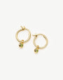 August Birthstone Mini Charm Hoop Earrings | 18ct Gold Vermeil/Peridot Earrings Missoma 