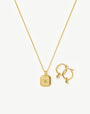 August Birthstone Necklace & Charm Earrings Set | 18ct Gold Vermeil/Peridot Necklaces Missoma 
