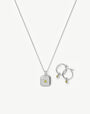 August Birthstone Necklace & Charm Earrings Set | Sterling Silver/Peridot Necklaces Missoma 