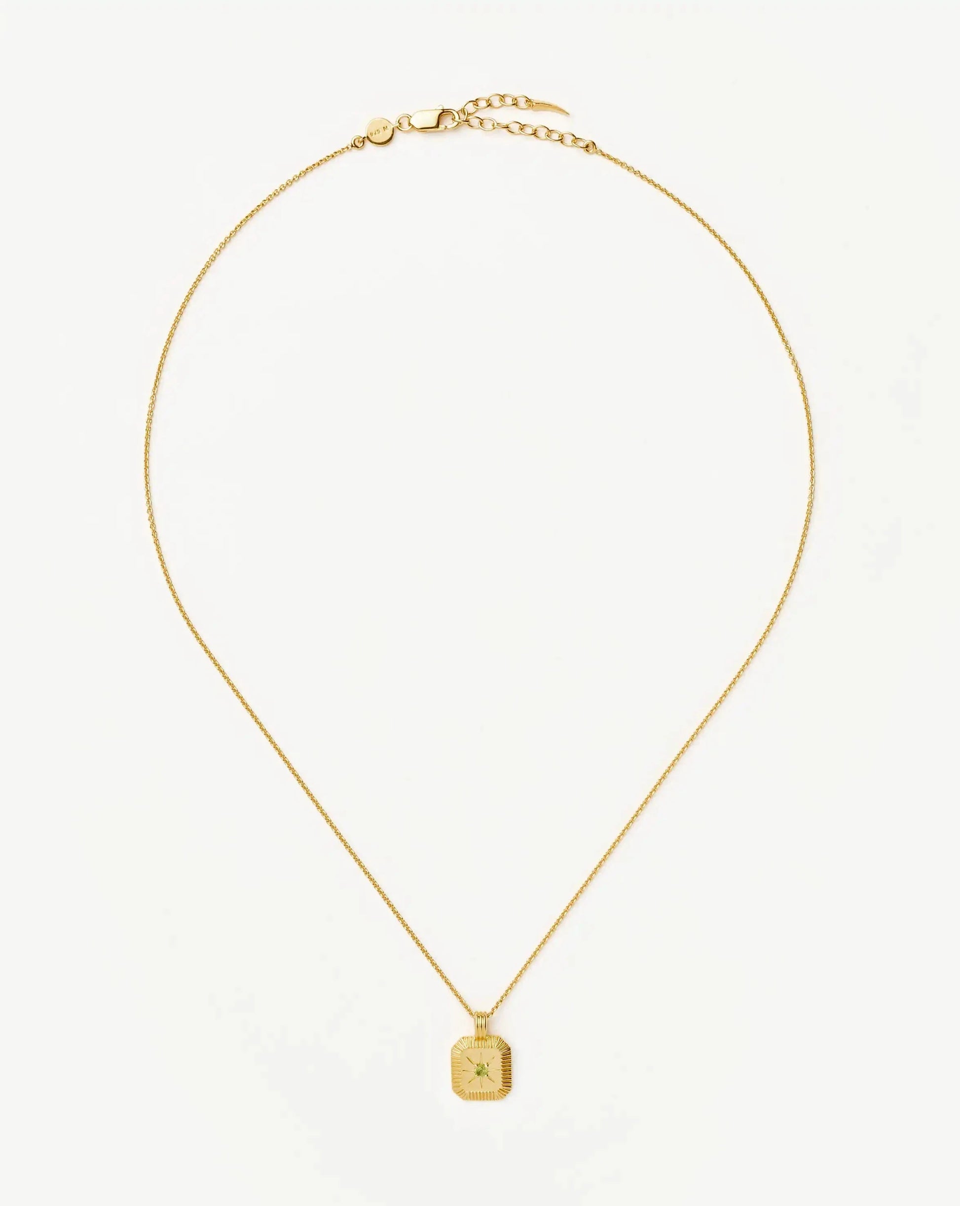 August Birthstone Pendant Necklace | 18ct Gold Vermeil/Peridot Necklaces Missoma 