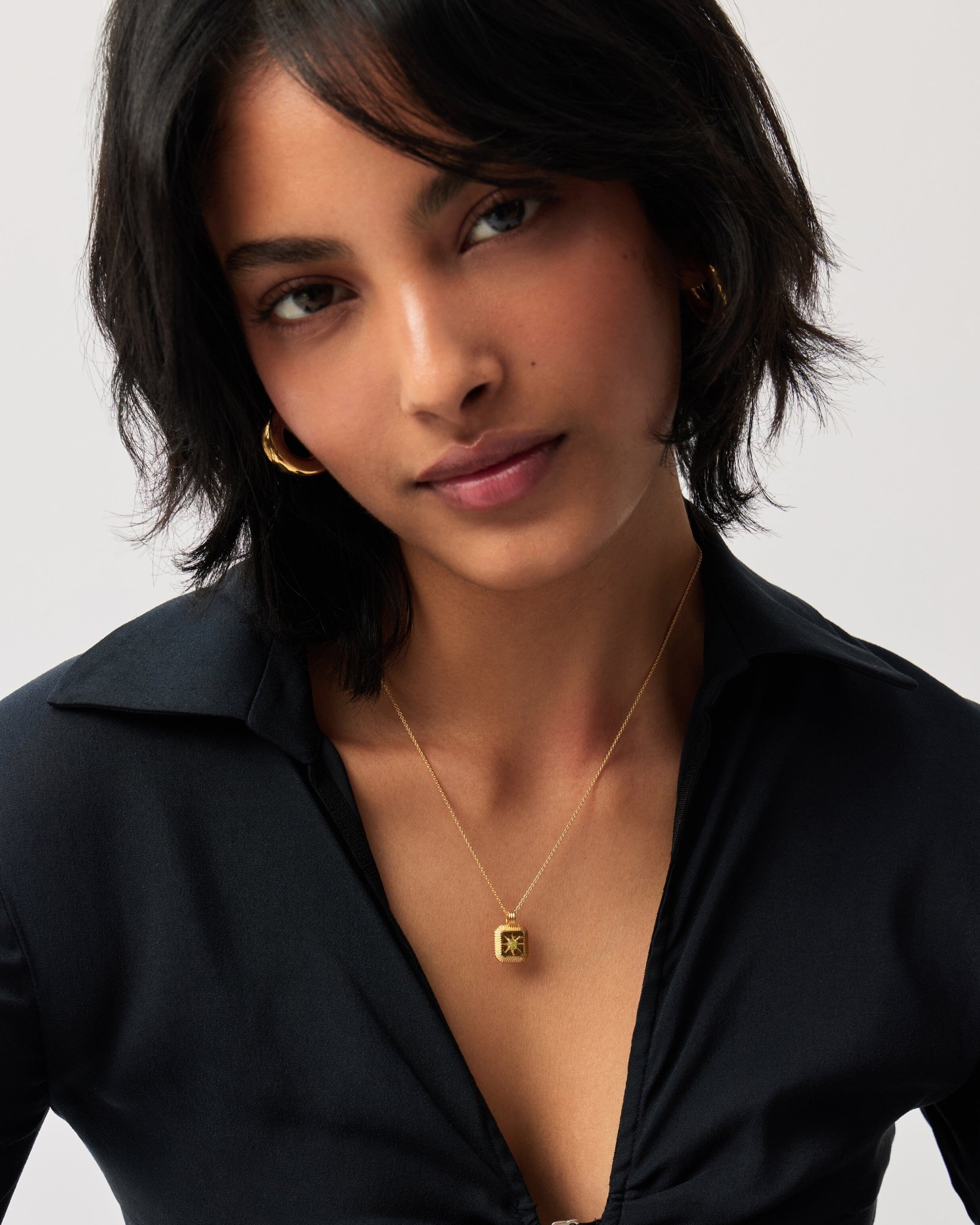 August Birthstone Pendant Necklace | 18ct Gold Vermeil/Peridot Necklaces Missoma 