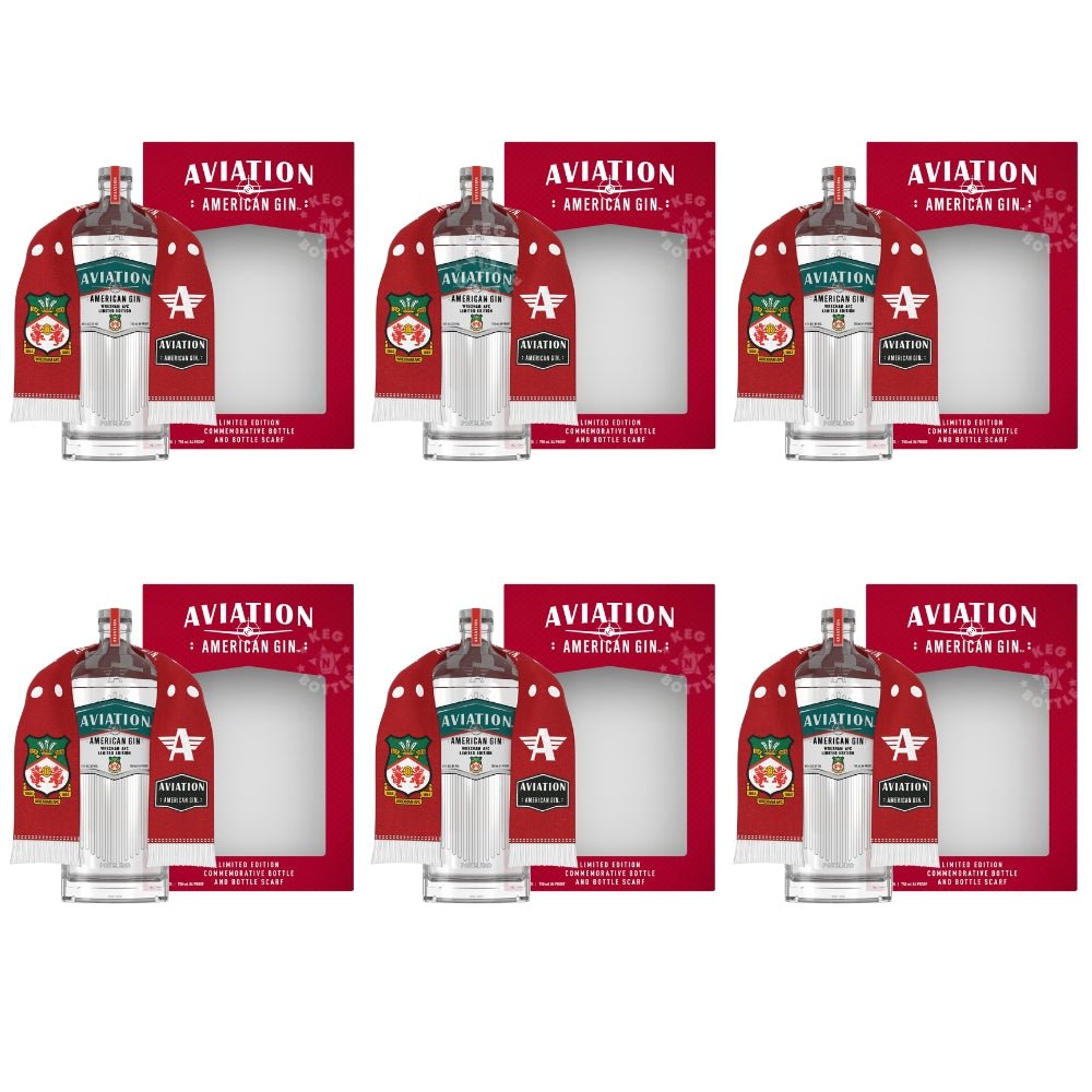 Aviation American Gin – Wrexham AFC with Scarf - 6 Pack (750 ml)