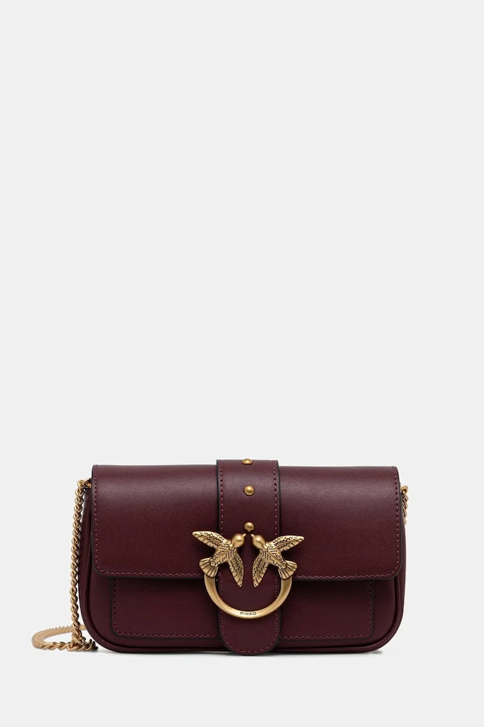Pinko kadın deri crossbody çanta