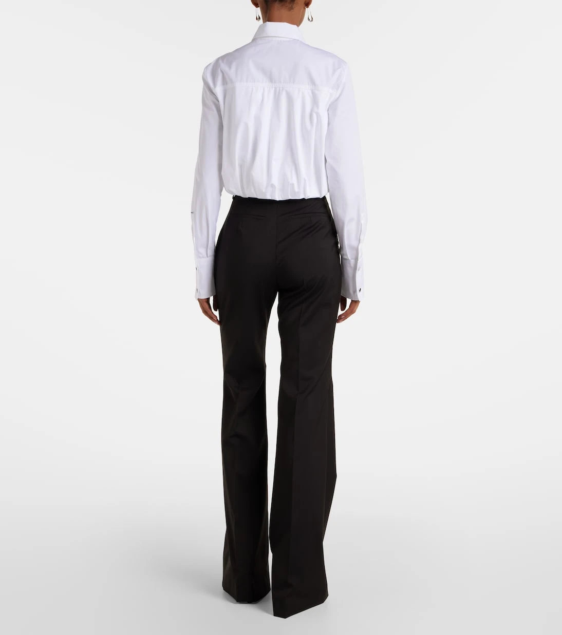 Sportmax - Zemira cropped cotton poplin shirt