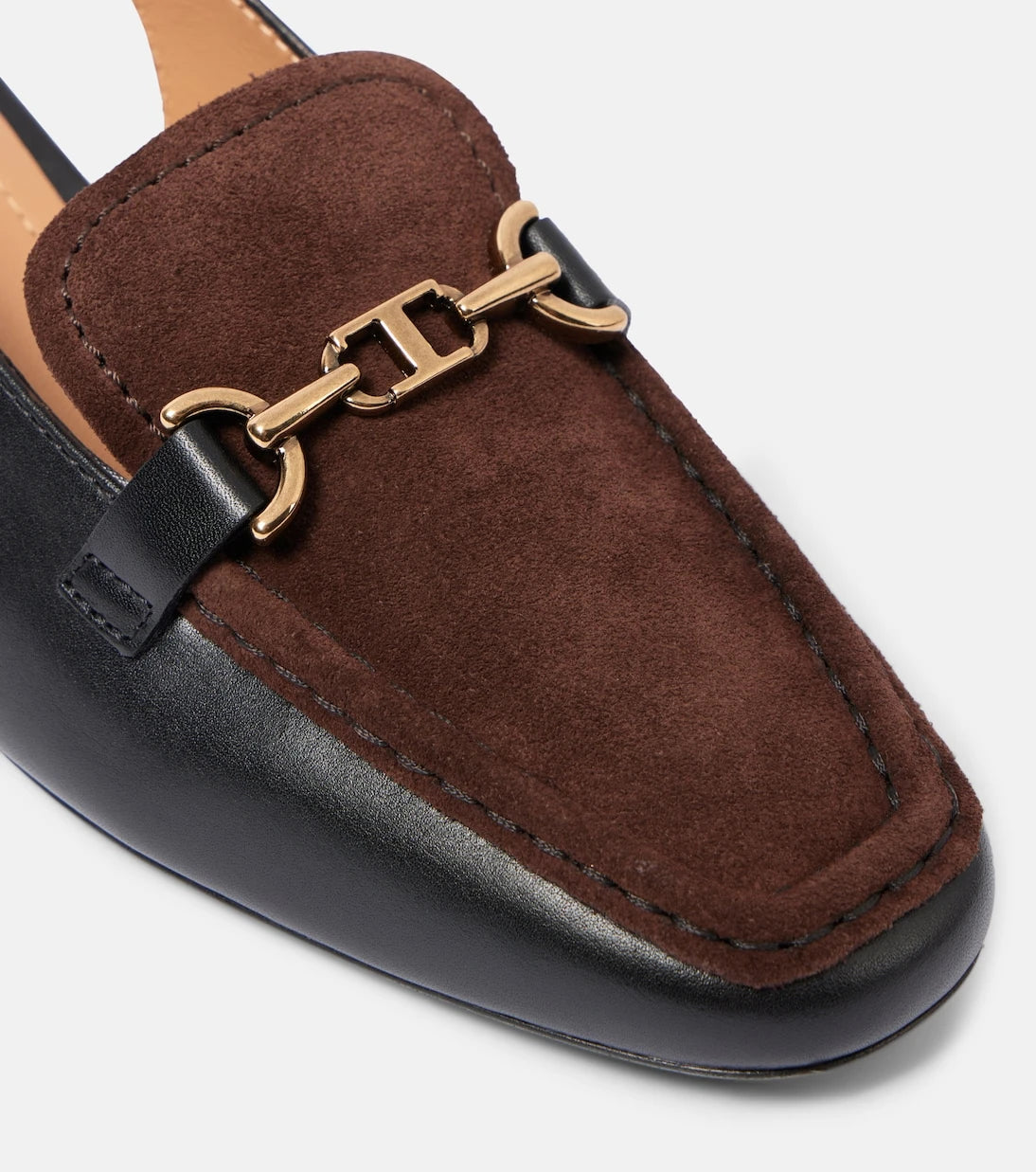 Tod's - 35 leather slingback loafer pumps