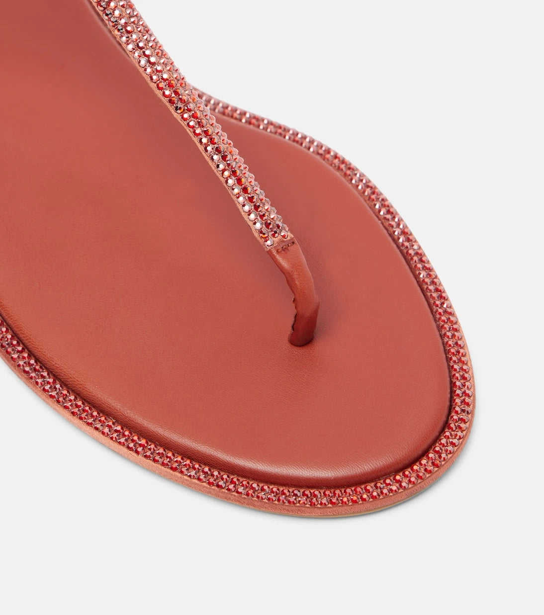 Rene Caovilla - Diana embellished satin thong sandals
