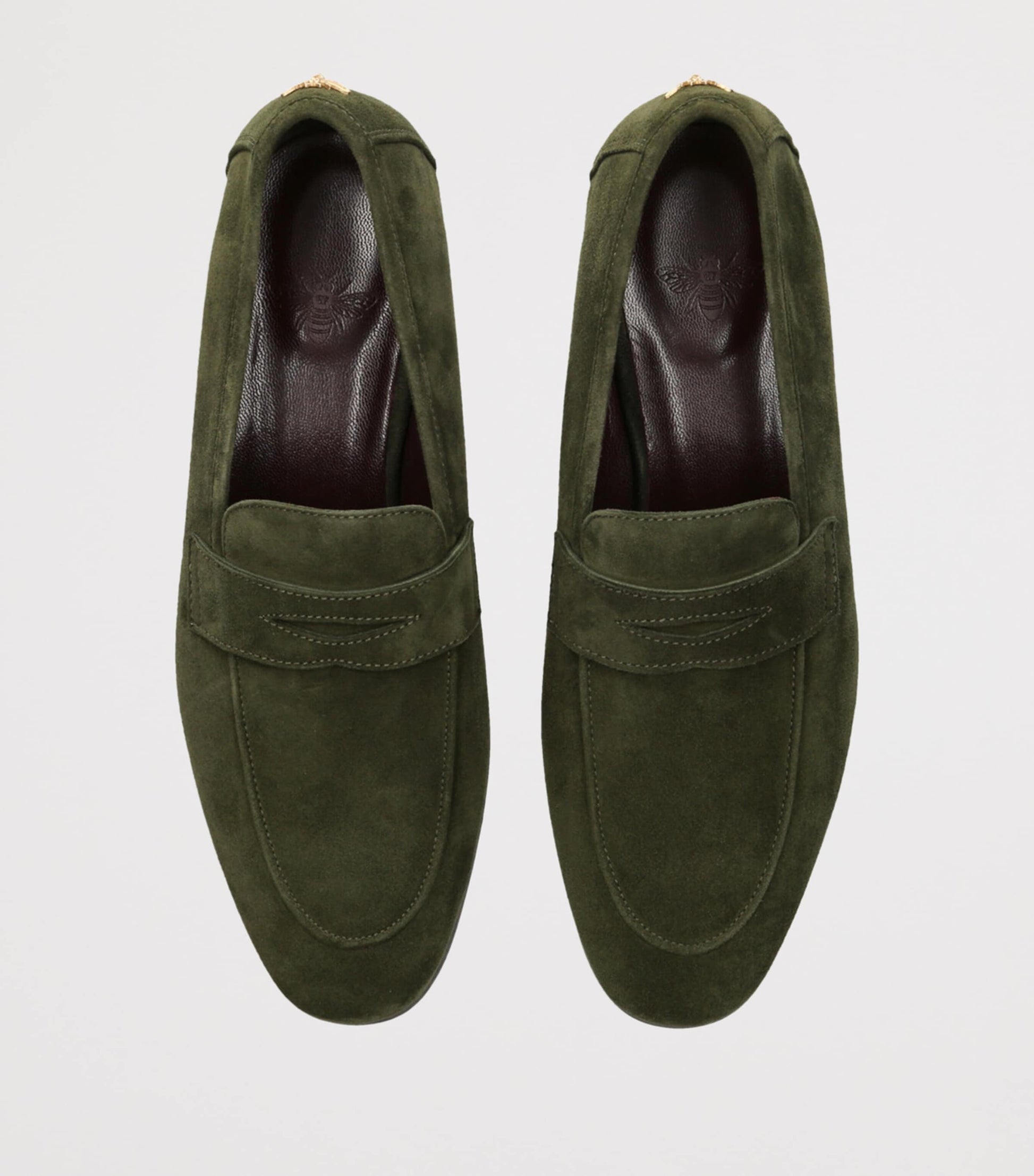 Bougeotte Green Suede Flaneur Loafers
