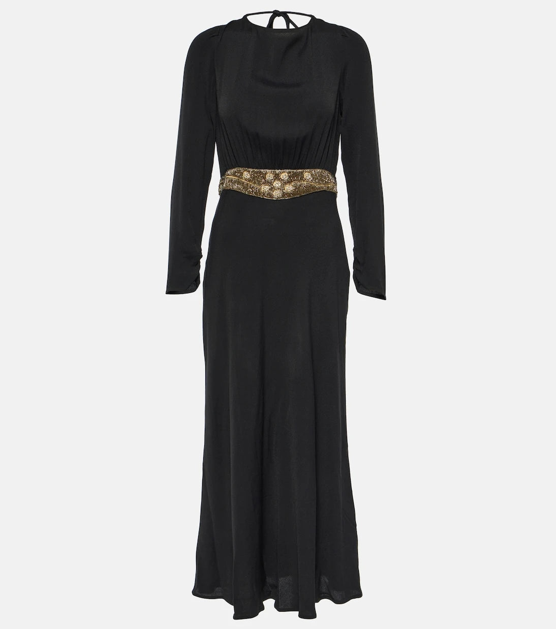 Rixo - Elena embellished crêpe midi dress