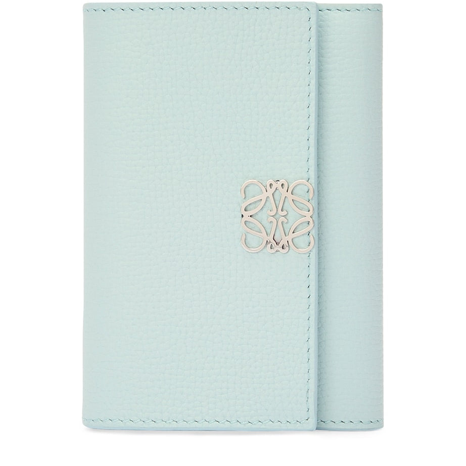 Blue Small Leather Anagram Wallet