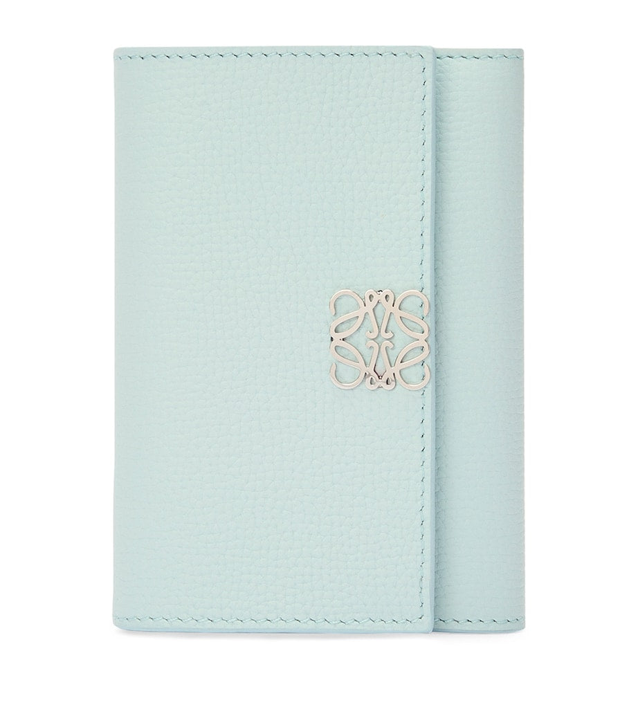 Blue Small Leather Anagram Wallet