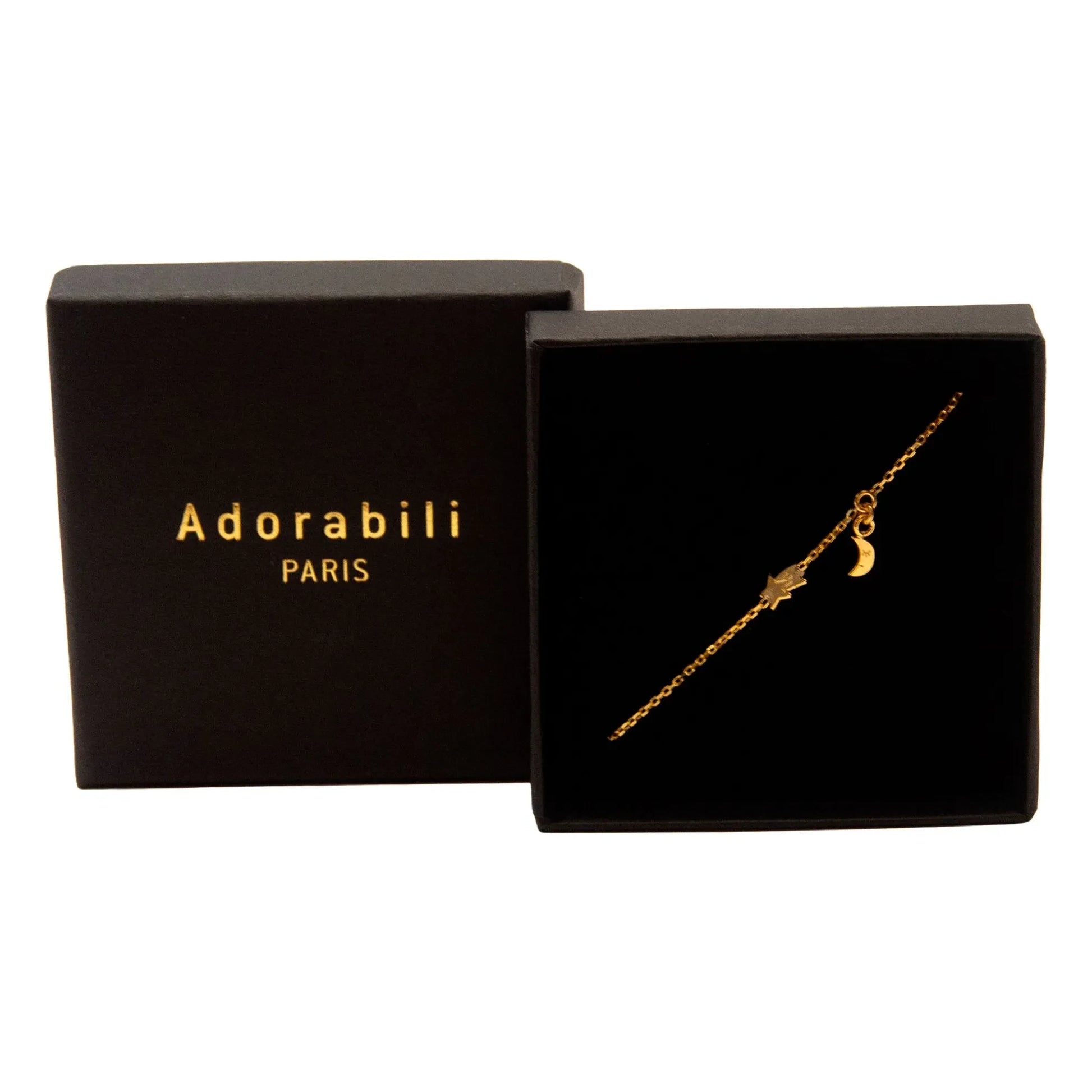 Adorabili - Duo Charms Moon Bracelet | Gold