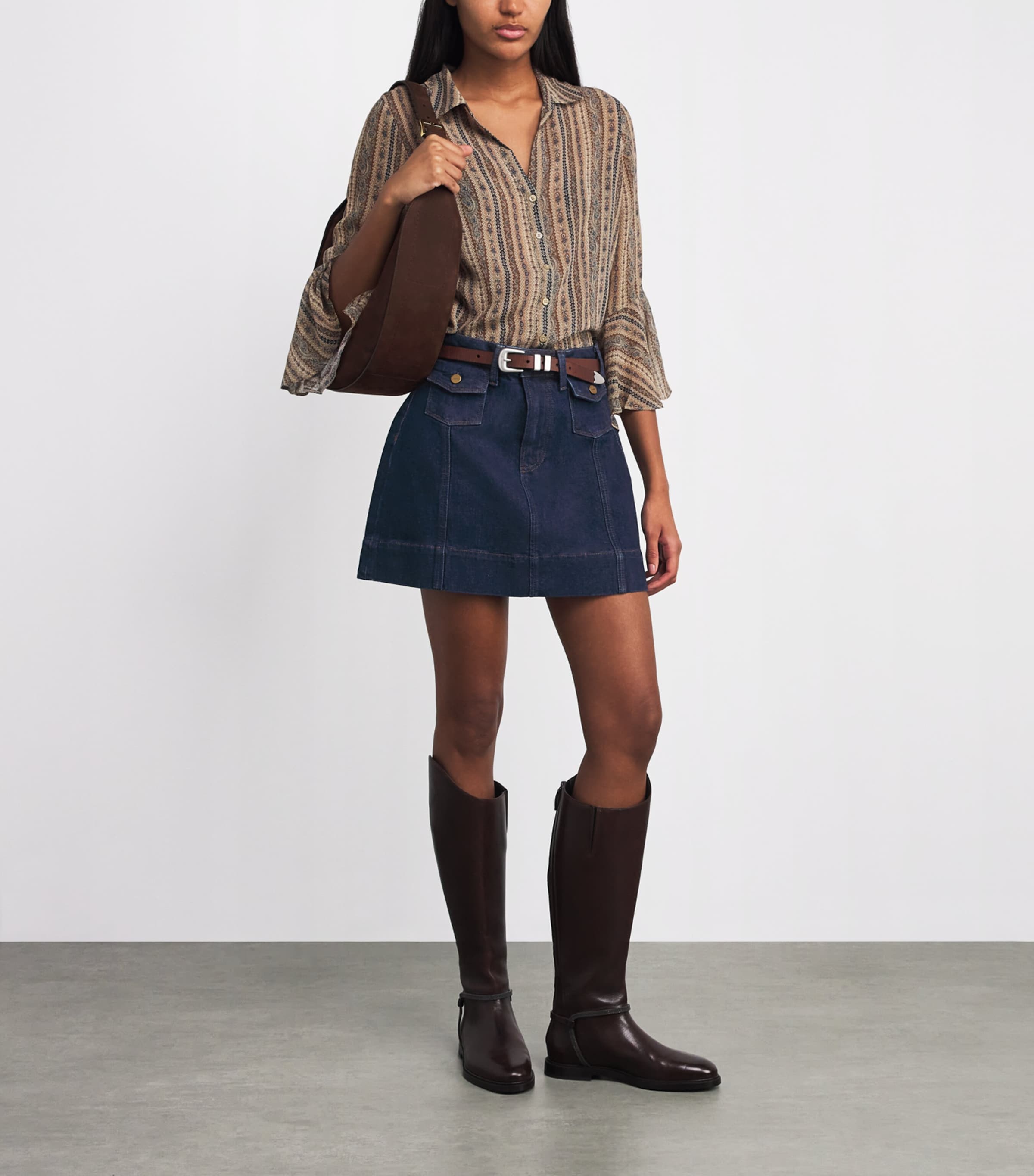 Blue Jannelle Denim Mini Skirt