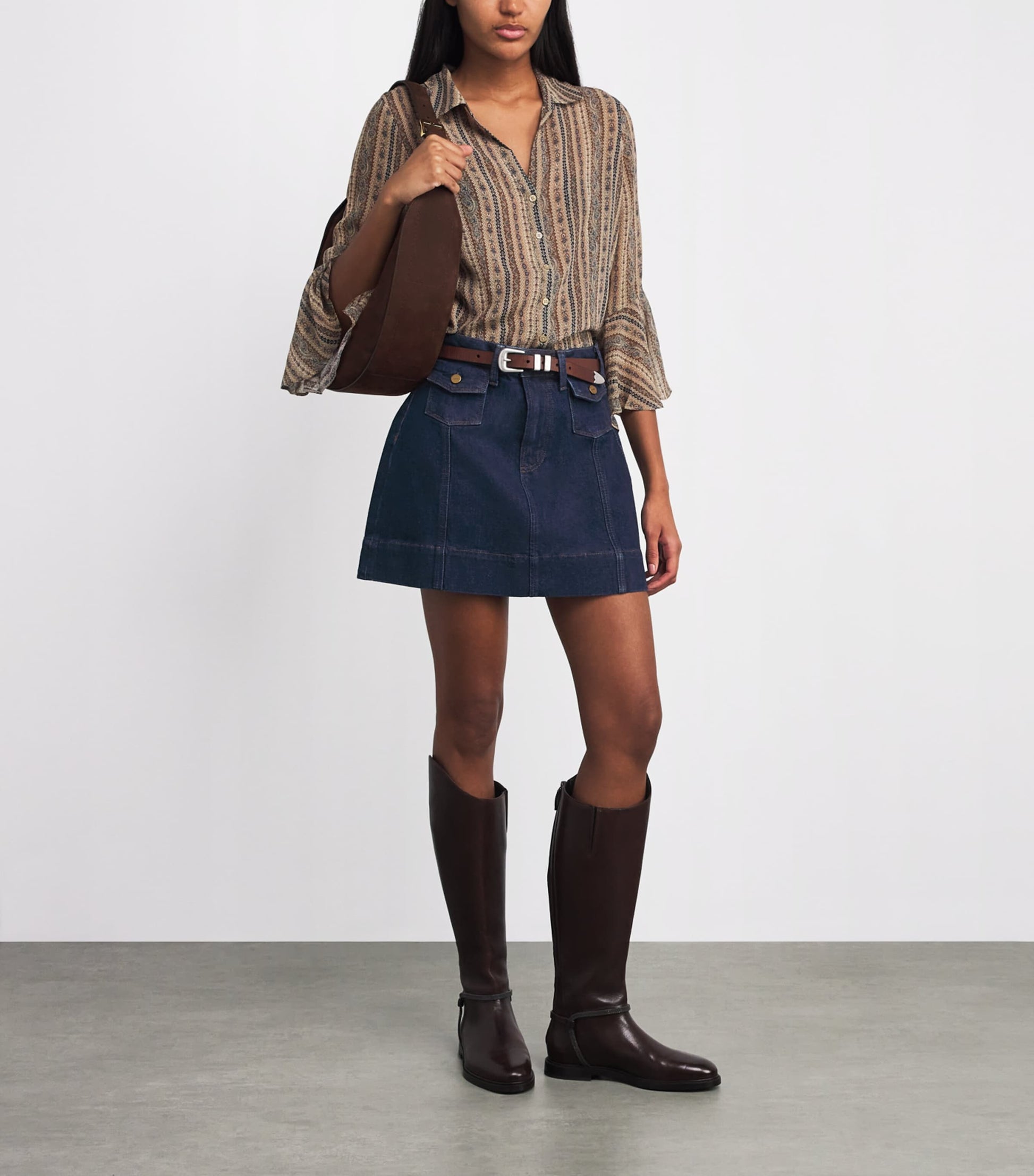 Blue Jannelle Denim Mini Skirt